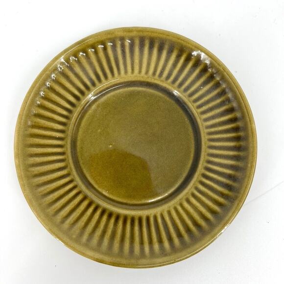 Monmouth Maple Leaf USA Pottery Green Bowl and Plate Platter Set - Picture 2 of 8